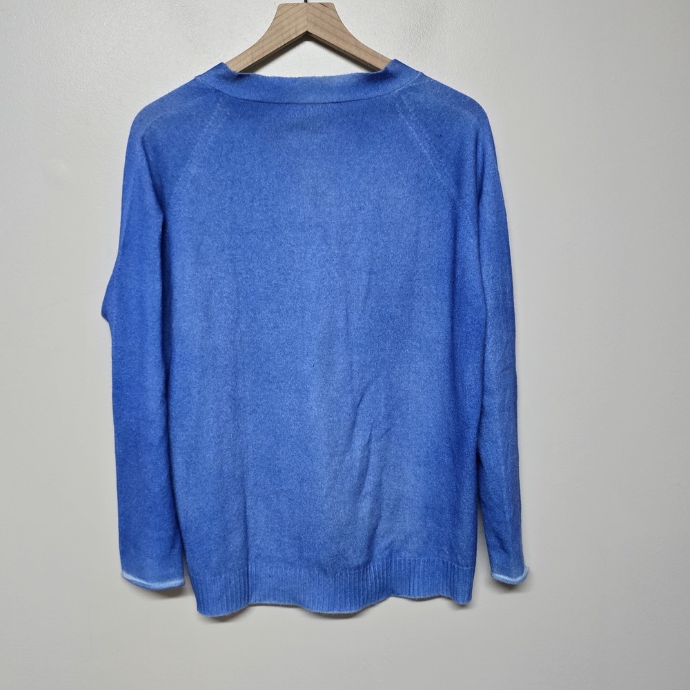Gran Sasso Italy 100% Cashmere Twinset Cardigan & Sweater Blue Women's Size 46 - Picture 10 of 16
